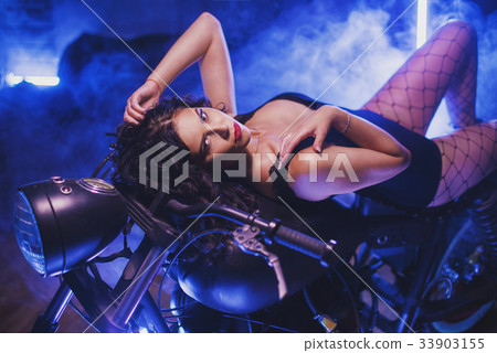 High angle view of sensual young brunette woman High angle view of sensual young brunette woman 33903155
