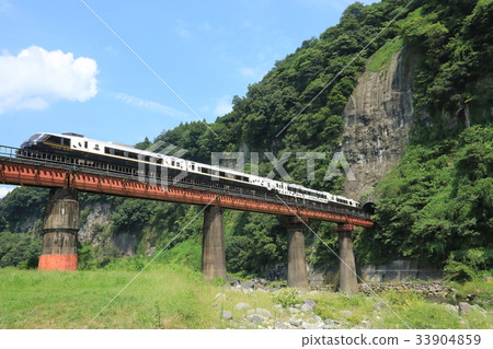 “Asoboy” walking along Momoeda Railway Bridge (Bungo-Ono City) 33904859