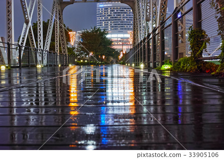 橫濱夜視圖與小雨的 橫濱夜視圖與小雨的 33905106