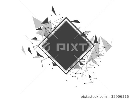 Abstract polygonal space low poly background 33906316
