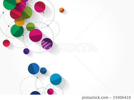 Vector technology concept. Connected Lines and dot 33906428