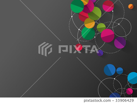 Vector technology concept. Connected Lines and dot 33906429