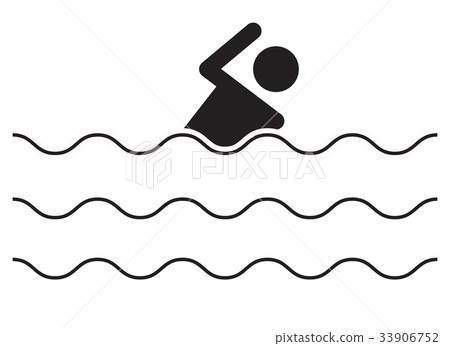 swimming icon on white background. swimming sign. 33906752