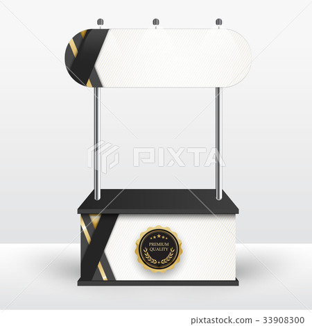Booth template on a white background. 33908300