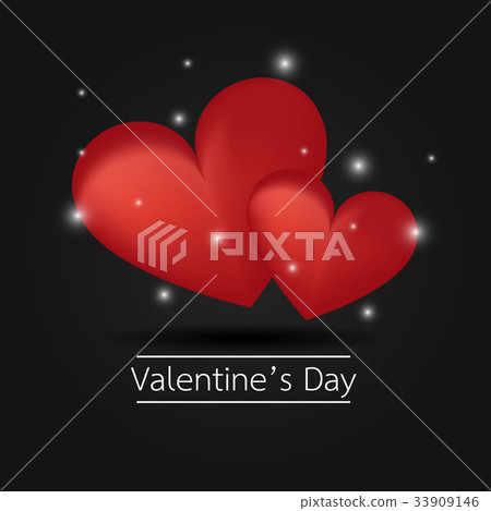 Valentines day card with hearts presents Valentines day card with hearts presents 33909146