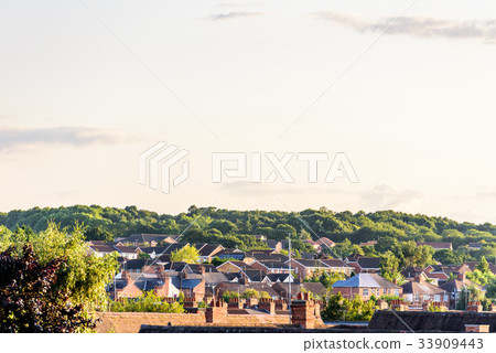 Cloudy Day Cityscape View of Northampton UK Cloudy Day Cityscape View of Northampton UK 33909443