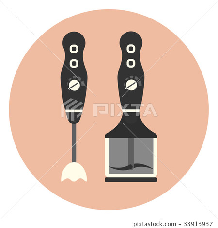 Flat vertical blender icon, kitchen mixer symbol 33913937