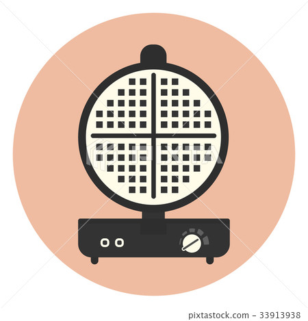 Flat vector waffle maker iron icon, sandwich maker Flat vector waffle maker iron icon, sandwich maker 33913938