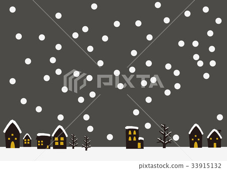 Winter image background material city Winter image background material city 33915132