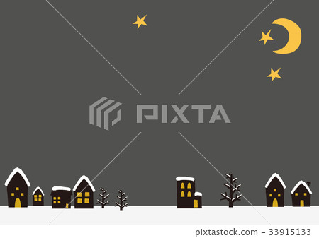 Winter image background material city Winter image background material city 33915133