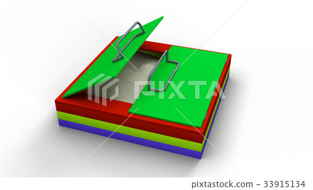 Sandbox isolated on a white background 33915134
