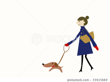 Woman in a coat Material Woman in a coat Material 33915669