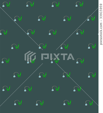 Dark spring floral seamless pattern with snowdrops Dark spring floral seamless pattern with snowdrops 33915959