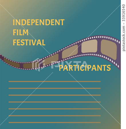 Film festival poster with cinema tape symbol 33916540