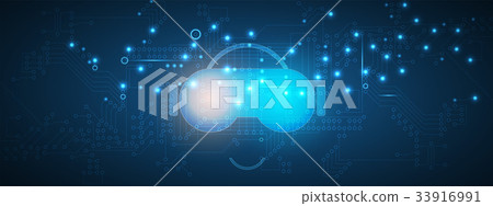 virtual reality life future technology background virtual reality life future technology background 33916991