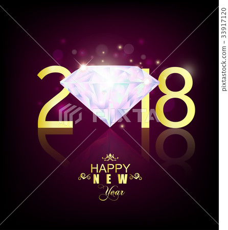 Happy new year 2018 greeting card Happy new year 2018 greeting card 33917120