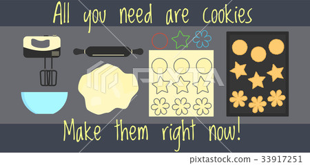 Flat vector home bakery recipe infographics - Stock Illustration ...