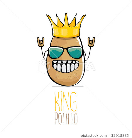 vector funny cartoon cool cute brown smiling king 33918885