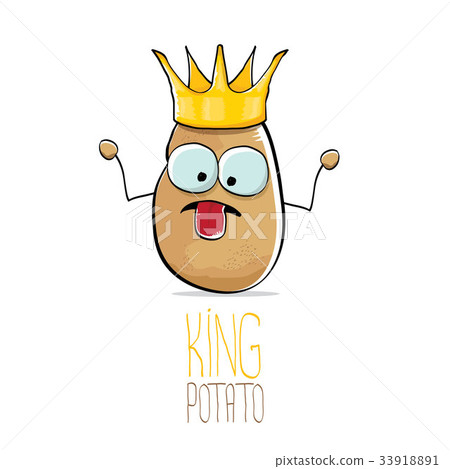 vector funny cartoon cool cute brown smiling king vector funny cartoon cool cute brown smiling king 33918891