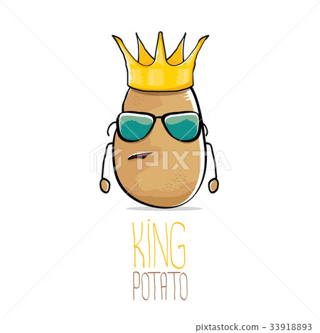 vector funny cartoon cool cute brown smiling king 33918893