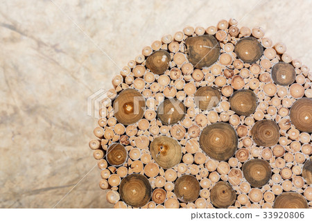 handcraft of wooden chair and table 33920806