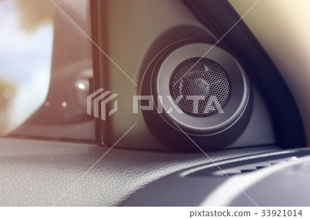 small loudspeaker stereo music audio in modern car small loudspeaker stereo music audio in modern car 33921014