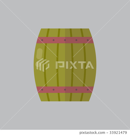 Wooden Beer Barrel Icon Oktoberfest Festival 33921479