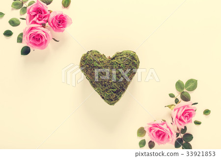 Valentines Day theme with rose petals 33921853