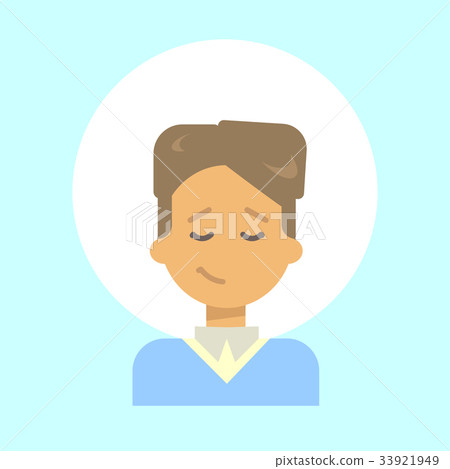 Male Closed Eyes Emotion Profile Icon Man Cartoon Stock Illustration 33921949 Pixta