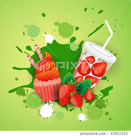 Fresh Muffin With Cocktail Logo Cake Sweet Fresh Muffin With Cocktail Logo Cake Sweet 33922105