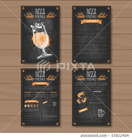 Beer Menu Set Design For Restaurant Cafe Pub 33922404