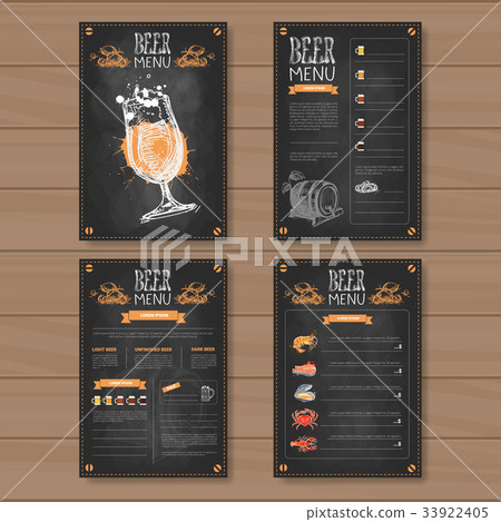 Beer Menu Set Design For Restaurant Cafe Pub 33922405