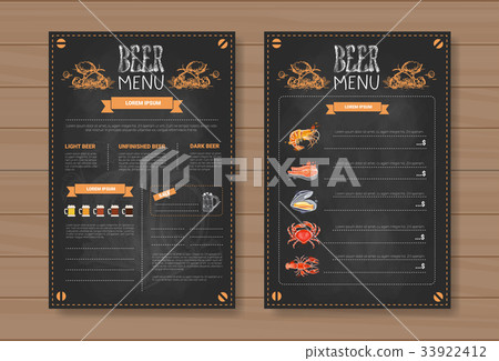 Beer Menu Set Design For Restaurant Cafe Pub Beer Menu Set Design For Restaurant Cafe Pub 33922412