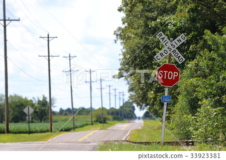 美國標誌“鐵路道口和罕見” 33923381