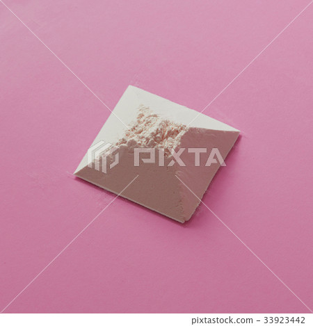 Geometric figure made from flour Geometric figure made from flour 33923442