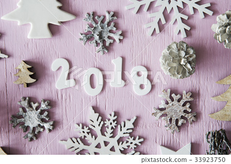Flat Lay, Letters With 2018 For Happy New Year 33923750