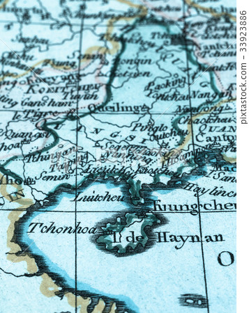 Old Map China's Tonkin Bay 33923886