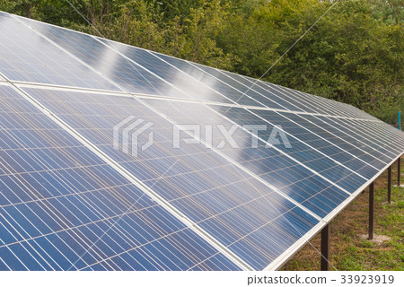 Solar panel installed on the ground. Solar panel installed on the ground. 33923919