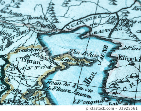 Old Map Yellow Sea 33925561