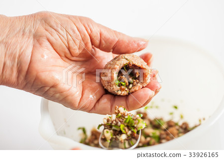 Step by step Levantine cuisine kibbeh preparation Step by step Levantine cuisine kibbeh preparation 33926165