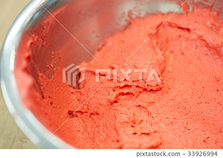 macaron batter or ice cream in bowl macaron batter or ice cream in bowl 33926994