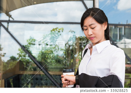 Asian black outdoor watching