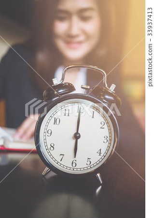 business girl smile working time concept 33937413