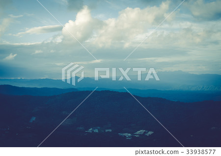 Beautiful mountains landscape and cloud blue sky Beautiful mountains landscape and cloud blue sky 33938577