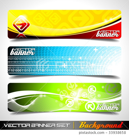 Three abstract vector banner background - Stock Illustration [33938658 ...