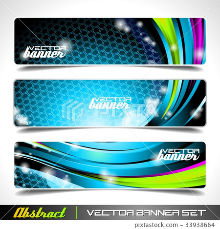 Three abstract vector banner background - Stock Illustration [33938664 ...