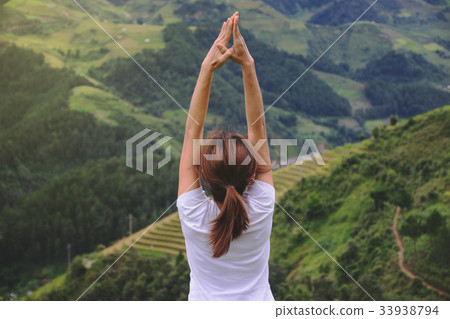 women practice yoga 33938794