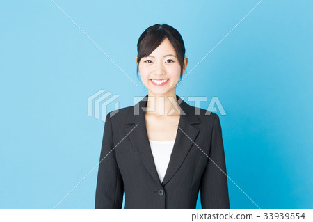 女商人藍色後面圖像 女商人藍色後面圖像 33939854
