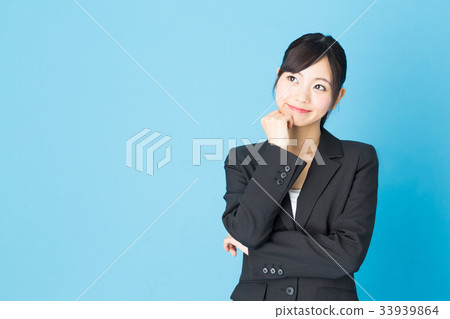 女商人藍色後面圖像 33939864