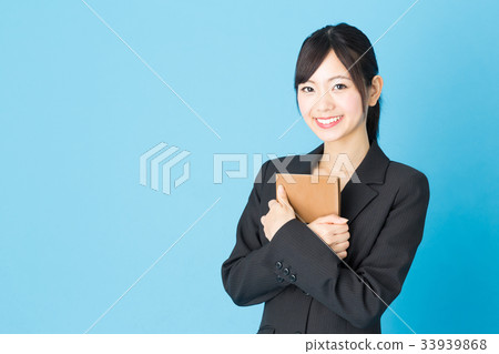 Business woman blue back image 33939868